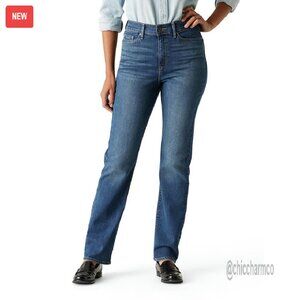 High-Rise Straight Leg Jeans with Shaping Technology Size 255